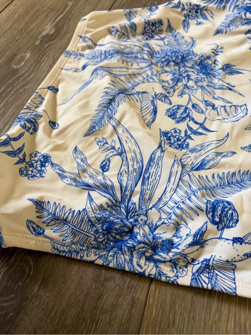 Kona Sol White One-Piece Swimsuit with Blue Floral Print - Picture 5 of 7